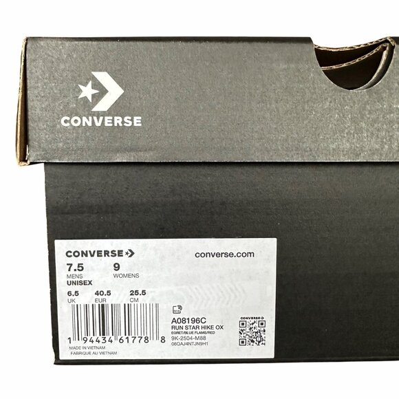 ⭐Converse Run Star Hike Ox Platform Sz 7.5 Mens Shoes Beige Red Sneakers A08196C - Picture 8 of 10